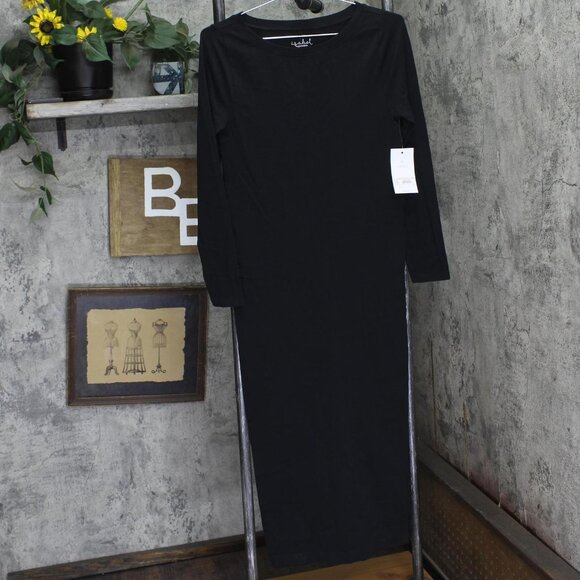 Isabel Maternity By Ingrid & Isabel Seamless Jersey Midi Maternity Dress Black M - Picture 1 of 8